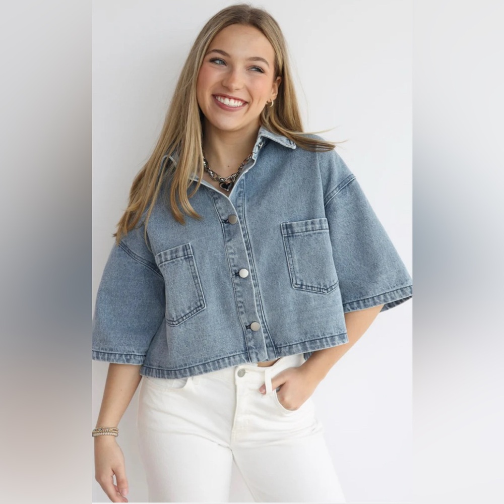 ON 34TH Denim Blue Women's Blazer